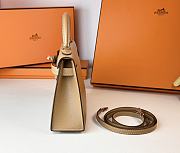 Hermes mini Kelly brown gold lock bag - 3