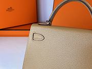 Hermes mini Kelly brown gold lock bag - 4