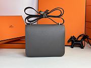 Hermes crossbody dark  brown silver  lock bag - 3