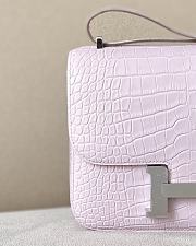 Hermes CJG19  light pink silver lock bag  19*15*4cm - 5