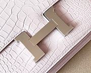 Hermes CJG19  light pink silver lock bag  19*15*4cm - 4