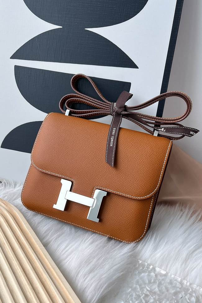 Hermes Constance brown silver bag  - 1