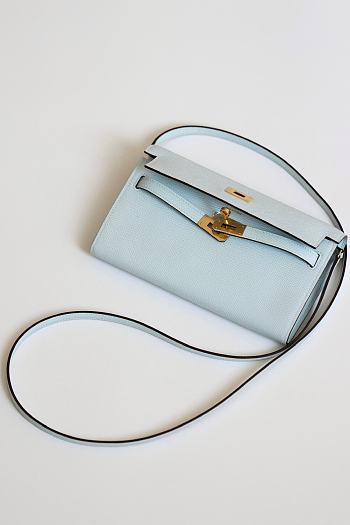 Hermes crossbody light blue  bag