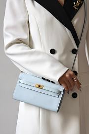 Hermes crossbody light blue  bag - 4