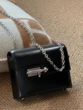 Hermes verrou mininata  black chain  bag