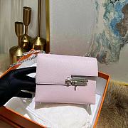 Hermes verrou mininata pink chain bag - 1