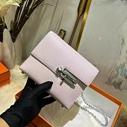 Hermes verrou mininata pink chain bag - 5