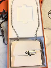 Hermes verrou mininata white chain bag - 5