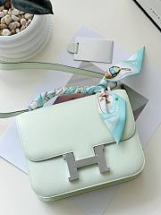 Hermes crossbody lemon green silver lock bag  - 2