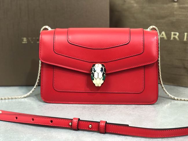 Bvlgari Serpenti Forever bag  red 22*13*6cm  - 1