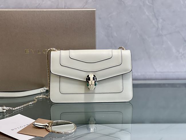 Bvlgari Serpenti Forever bag off-white  22*13*6cm - 1