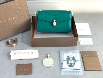 Bvlgari Serpenti Forever bag green 22*13*6cm