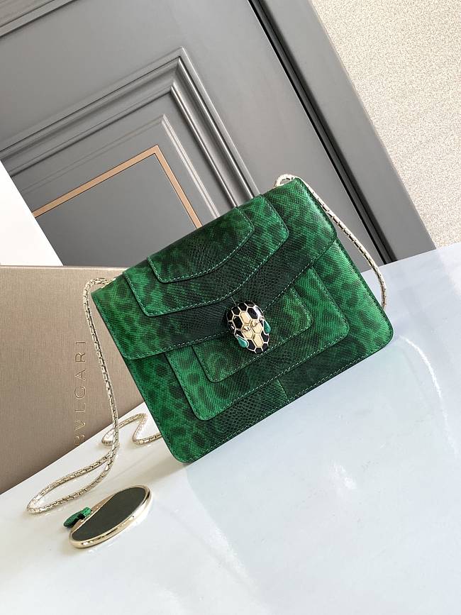 Bvlgari  Serpenti Forever bag  green  20*14*4.5cm - 1