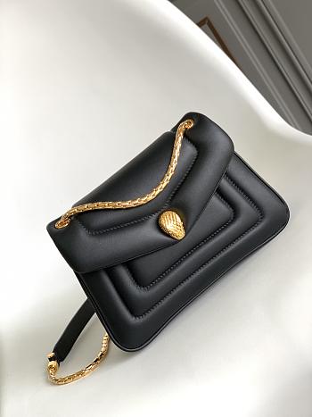 Bvlgari Serpenti Forever black  bag  22.5*15*7cm