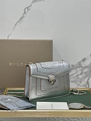 Bvlgari Serpenti Forever silver white bag  20*15*5cm - 2