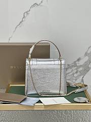 Bvlgari Serpenti Forever silver white bag   20*16*9cm - 4