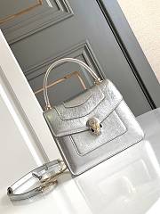 Bvlgari Serpenti Forever bag silver white   18*15*9.5cm - 1