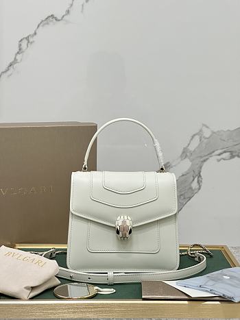 Bvlgari Serpenti Forever  white  bag 18*16*9cm 