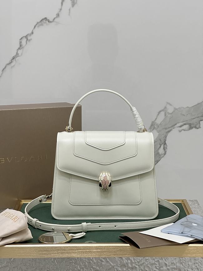 Bvlgari Serpenti Forever white bag   22.5*18.5*11cm - 1