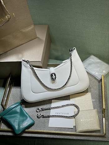 Bvlgari Serpenti Baia bag small shoulder bag in  white 27.5*18*4.5cm