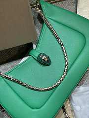 Bvlgari Serpenti Baia bag small shoulder bag in green  27.5*18*4.5cm - 4