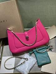 Bvlgari Serpenti Baia bag small shoulder bag in rose red  27.5*18*4.5cm - 5