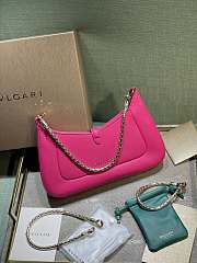 Bvlgari Serpenti Baia bag small shoulder bag in rose red  27.5*18*4.5cm - 4