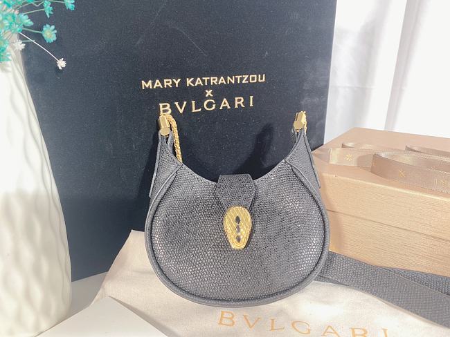 Bvlgari Serpenti Ellipse crossbody grey  bag 19.5*20*5cm - 1