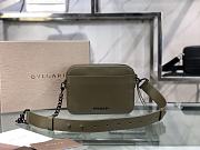 Bvlgari camera white Grass green bag 19*13*6cm - 4