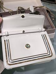 Bvlgari Serpenti Diamond Blast white  bag 17cm - 4