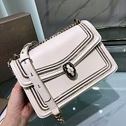 Bvlgari Serpenti Diamond Blast white bag  24*16*6.5cm - 2