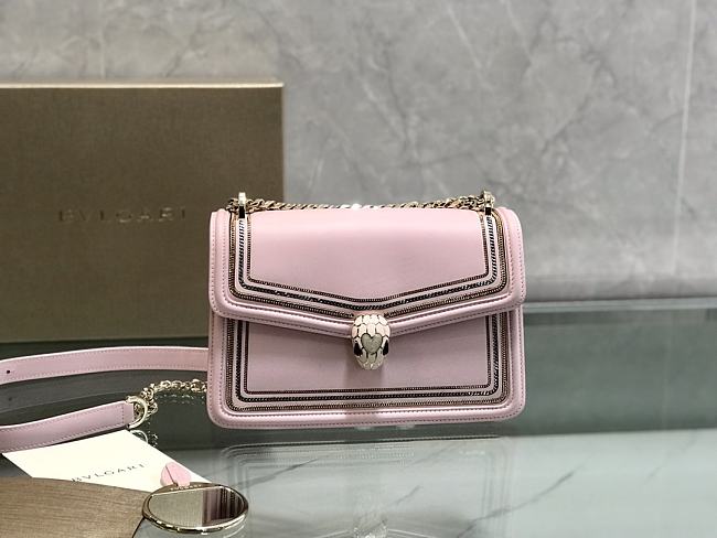 Bvlgari Serpenti Diamond Blast pink  bag   24*16*6.5cm - 1