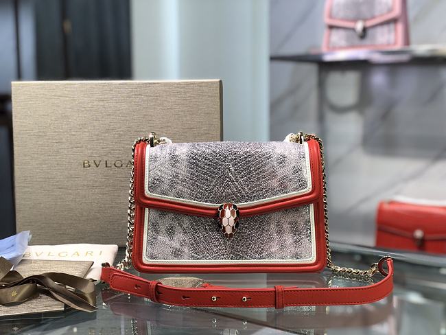 Bvlgari crossbody bag  red    24*16*6.5cm - 1