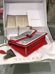 Bvlgari Serpenti Diamond Blast bag  red  chain    17.5*11*5cm - 4