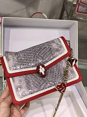 Bvlgari Serpenti Diamond Blast bag  red  chain    17.5*11*5cm - 5