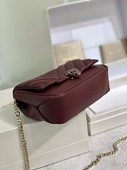 Bvlgari Serpenti Cabocho Mini dark red bag  chain   17*11*5cm - 4