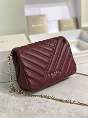 Bvlgari Serpenti Cabocho Mini dark red bag  chain   17*11*5cm - 3