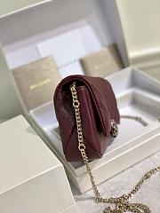 Bvlgari Serpenti Cabocho Mini dark red bag  chain   17*11*5cm - 2