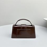 Jacquemus Le Bambino leather mini dark brown patent leather   18*6*7cm - 5