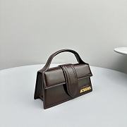 Jacquemus Le Bambino leather mini dark brown patent leather   18*6*7cm - 3