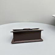 Jacquemus Le Bambino leather mini dark brown patent leather   18*6*7cm - 2