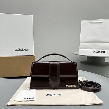 Jacquemus Bambino Bag dark brown Leather 24*13*7cm