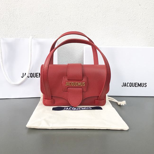 Jacquemus 2103 handle bag red-16x10x5cm - 1