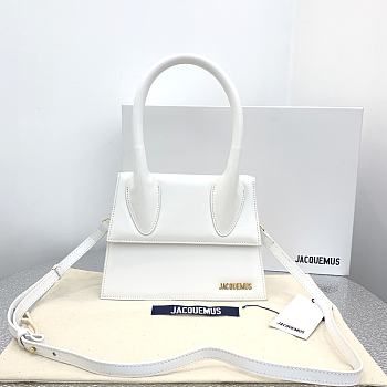 Jacquemus handle bag white  -24x18x10cm