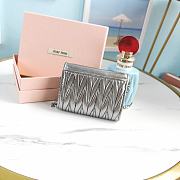 MiuMiu Matelasse silver gray bag-11X8.5cm - 4