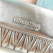 MiuMiu Matelasse silver gray bag-11X8.5cm - 2