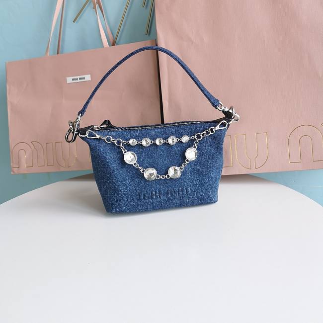 MiuMiu handbag Denim Blue-19*25.5*14*10cm - 1