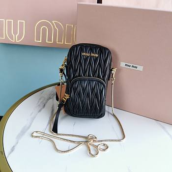 MiuMiu  Matelasse  bag  black chain -17*2.5*9cm