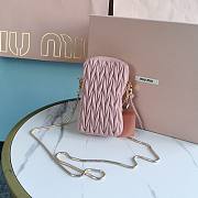 MiuMiu  Matelasse  bag  pink  chain -17*2.5*9cm - 4