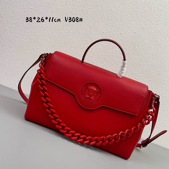 Versace LaMedusa red V308# bag -38*26*11cm - 1